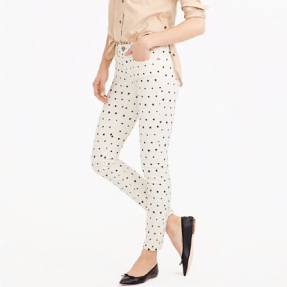 J. Crew Toothpick White Star Jeans